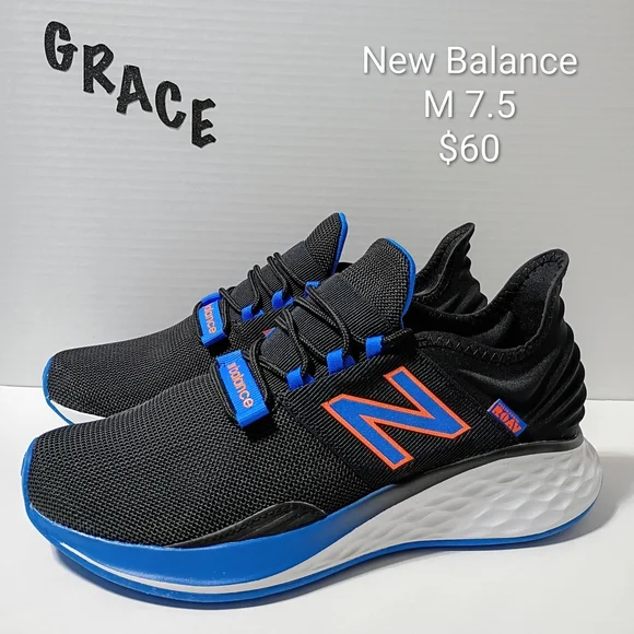 New Balance - Men's Black and Blue Sneakers - Picture 2 of 2